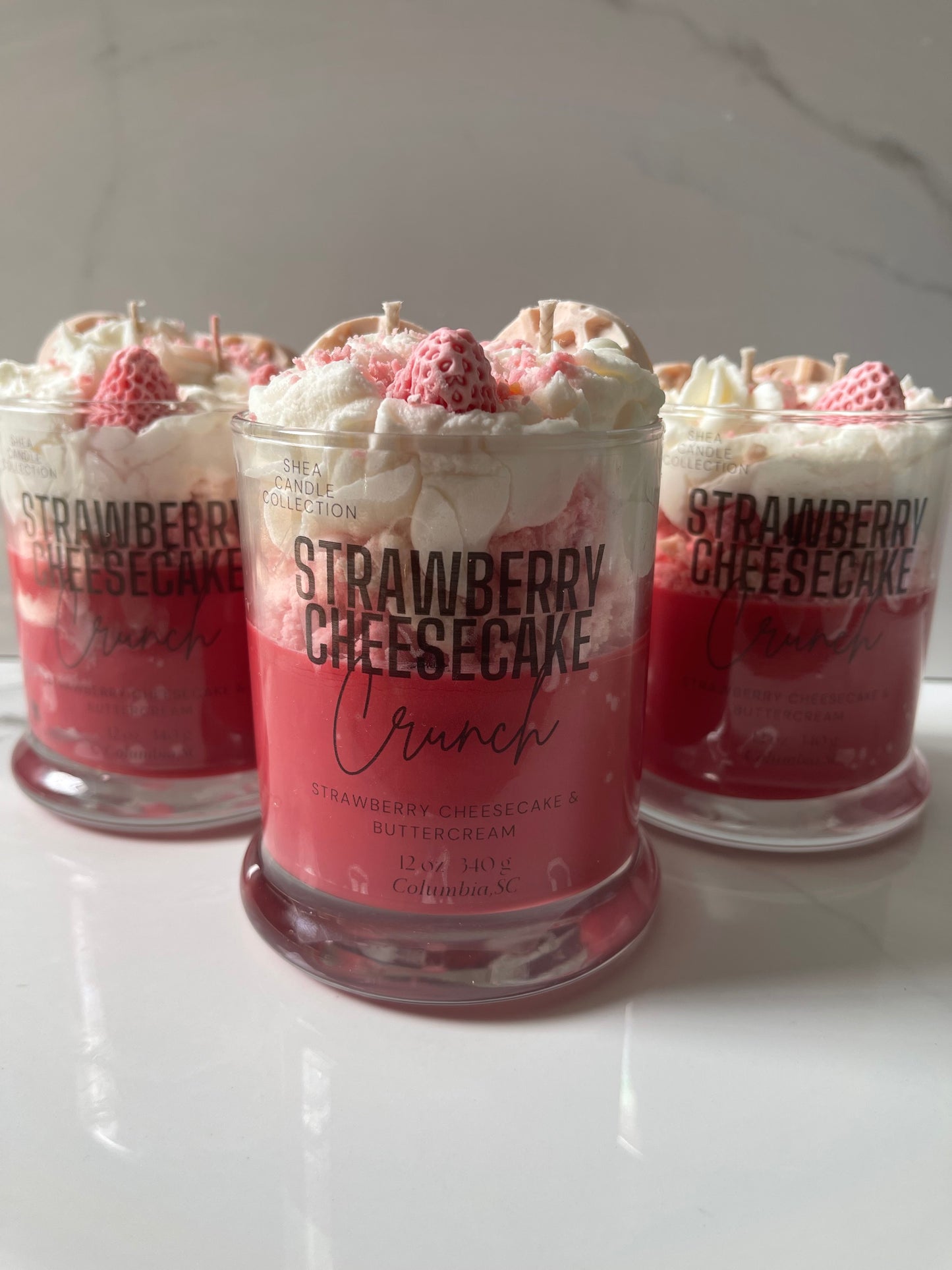 Strawberry Cheesecake Dessert Candle